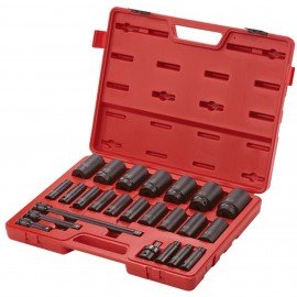 Sunex 2824 SAE Socket Set, 1/2" Drive, 24-pack-