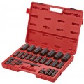Sunex 2824 SAE Socket Set, 1/2" Drive, 24-pack-