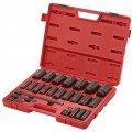 Sunex 2824 SAE Socket Set, 1/2" Drive, 24-pack-