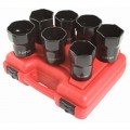 Sunex 2847 Wheel Bearing Lock Nut Set, 1/2" drive, 7-pack-