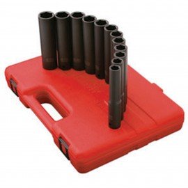 Sunex 2852 Socket Set, 1/2" drive, 9-pack metric-