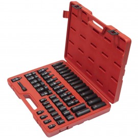 Sunex 3351 Impact Socket Set, 3/8" drive, 51-pack metric-