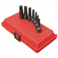 Sunex 3647 Hex Set, 3/8" Drive, 7-pack SAE-