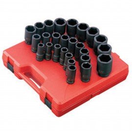 Sunex 4693 Metric Socket Set, 3/4" drive, 26-pack-