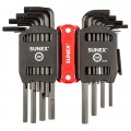 Sunex 98526L Long Arm Hex Key Set, 26-pack, SAE and Metric-