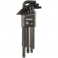 Sunex 9859TP Tamper-proof Torx Key Set, 9-pack, Long Arm Magnetized-