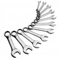 Sunex 9930 Combination Wrench Set, 11-pack, stubby, fractional-