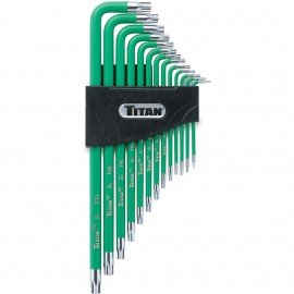 Titan 12715 Star Key Set, Tamper-Resistant, Extra-Long arm-
