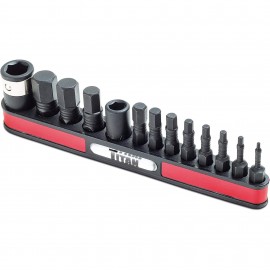 Titan 16037 SAE Impact Hex Bit Set, 1/4&amp;quot; Drive, 13-Piece-