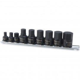 Titan 16140 Impact Bit Socket Set, SAE, 9-piece-