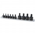 Titan 16143 Stubby Impact Bit Socket Set, tamper-resistant, 10-piece-