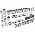 Titan 17441 Pass-Through Ratchet and Socket Set, 41-piece, 1/4&amp;quot; and 3/8&amp;quot; drive-