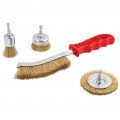 Titan 22209 Crimped Wire Brush Assortment, 4-piece, 1/4&amp;quot; hex shank-