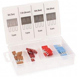 Titan 45224 3-Blade Micro Fuse Assortment, 20-pack, 5 to 15 a-