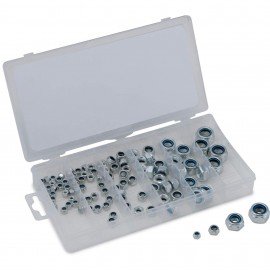 Titan 45243 Metric Nylon Locknut Assortment, 100-piece, M4 to M12-