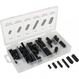 Titan 45253 vacuum Cap Assortment, silicone rubber, 80-piece-