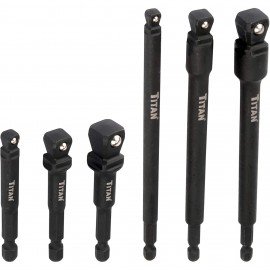 Titan 49036 Wobble Socket Adapter Set, 6-piece, impact-