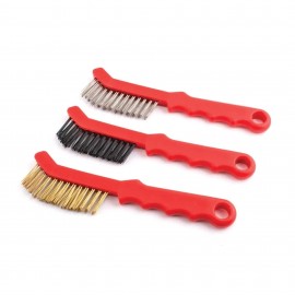Titan 51499 Brake Caliper Brush Set, 3-piece, stainless steel, brass, and PP bristles-