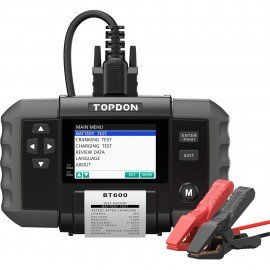 Topdon BT600 Battery and System Tester, 12/24 V, with built-in printer-