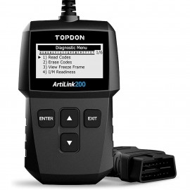 Topdon TD52110002 ArtiLink200 Diagnostics Tool, OBDII/CAN, reads and clears codes-