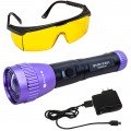 Tracer Products TPOPUVMR Violet LED Flashlight, rechargeable, adjustable focus-