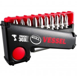 Vessel IB11P02U Impact Bit Set with magnetic bit holder, 11-piece-