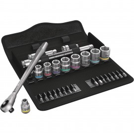 Wera 05004050001 Zyklop Metal Ratchet Set, 3/8&amp;quot; drive, 29-piece-