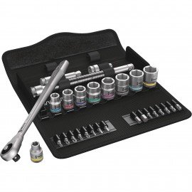 Wera 05004050001 Zyklop Metal Ratchet Set, 3/8&amp;quot; drive, 29-piece-