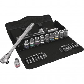 Wera 05004081001 Zyklop Metal Ratchet with Switch Lever Set, 1/2&amp;quot; drive, 29-piece-