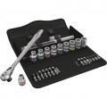 Wera 05004081001 Zyklop Metal Ratchet with Switch Lever Set, 1/2&amp;quot; drive, 29-piece-