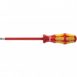 Wera 05006105001 VDE Insulated Screwdriver for Slotted Screws, 1,000 V, 8.27&amp;quot;-