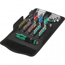 Wera 05057460001 Kraftform Kompakt 100 Screw Driving Set, 52-piece, 6-1/32&amp;quot;-