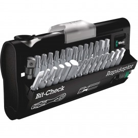 Wera 05346293001 Bit Check 30 Zyklop Mini Bit Check with bits and adapter, 30-Piece, 1/4&amp;quot; drive-