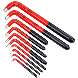 Wiha 13693 Insulated Hex L-Key Set, 10-Piece, metric-