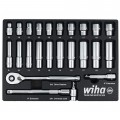 Wiha 33795 Metric Socket Tray Set, 3/8&amp;quot; drive, 24-piece-