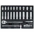 Wiha 33795 Metric Socket Tray Set, 3/8&amp;quot; drive, 24-piece-