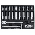 Wiha 33796 SAE Socket Tray Set, 3/8&amp;quot; drive, 22-piece-