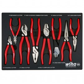 Wiha 34682 Pliers and Cutters Tray Set, 8-piece, classic grip-
