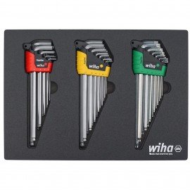 Wiha 66979 ErgoStar L-Key Tray Set, 35-piece, metric/SAE/TORX-