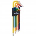 Wiha 66981 Ball End Color-Coded Hex L-Key Set, SAE, 13-Piece-