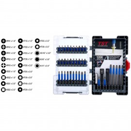 Wiha 70297 Impact Bit Set, 40-piece, 1/4&amp;quot; hex shank-
