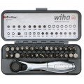 Wiha 74984 Bit Set with Mini Ratchet, 1/4&amp;quot; drive, 31-piece-