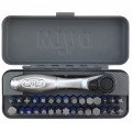 Wiha 76889 Impact Bit Set with Mini Ratchet and metal case-