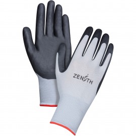 Zenith SBA612 Gloves, foam nitrile coated, size 7/small-