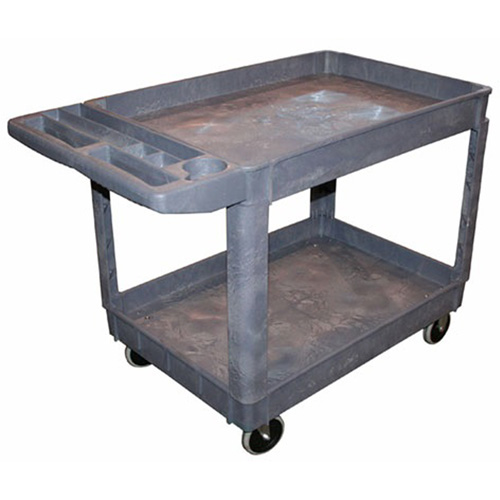American Forge & Foundry 962 Large 2 Shelf Polypropylene Shop Cart