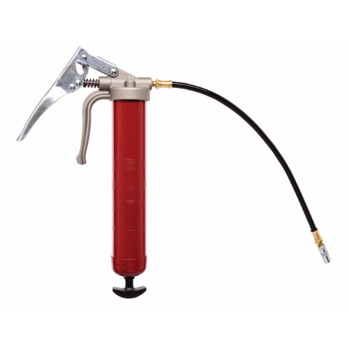 Bulk or 14 oz Alemite 555-E Pistol Grip Grease Gun Volume or Pressure Mode Cartridge Delivery 1 oz./30 Strokes with Flexible Extension 16 oz Develops up to 7,500 psi Dual Leverage Bulk or 14 oz Alemite 555-E Pistol Grip Grease Gun Volume or Pressure Mode Cartridge Delivery 1 oz./30 Strokes with Flexible Extension 16 oz Develops up to 7,500 psi Dual Leverage