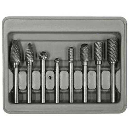 Astro Pneumatic 2181 Burr Set, Carbide, 8 Piece