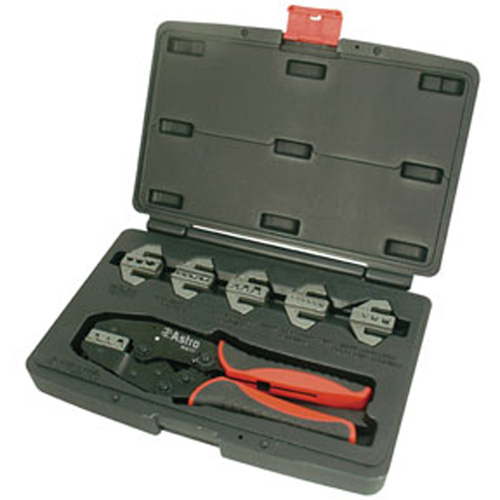 Astro Pneumatic 9477 7-PC Quick Change Ratcheting Crimping Tool Set