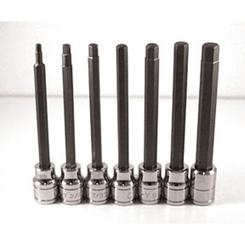 ATD 13786 7 Pc. Extra Long SAE Hex Bit Socket Set