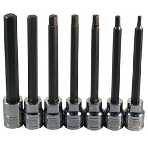 ATD 13787 7 Pc. Extra Long Metric Hex Bit Socket Set
